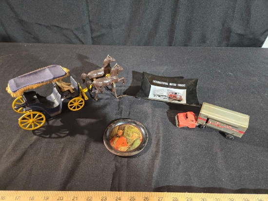 Ashtrays, Cast Carriage and Toy Truck
