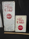2 Coca Cola Advertising Signs