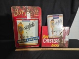 2 Chesterfield Cigarette Advertising Signs