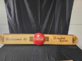 Double Sided Coca Cola Wood & Metal Advertising Sign
