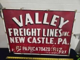 Valley Freight Lines Metal Sign