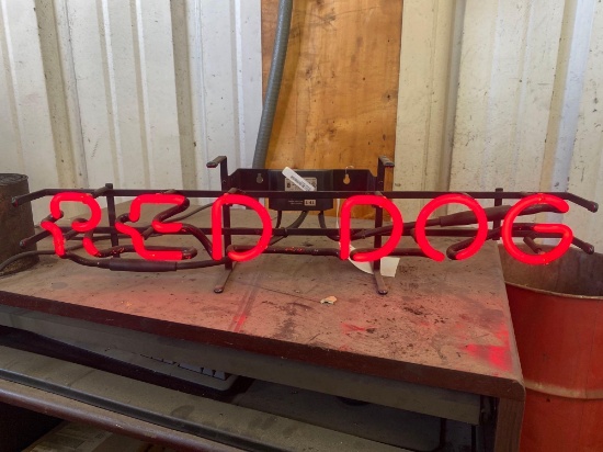 Red Dog Neon sign - tins signs - light