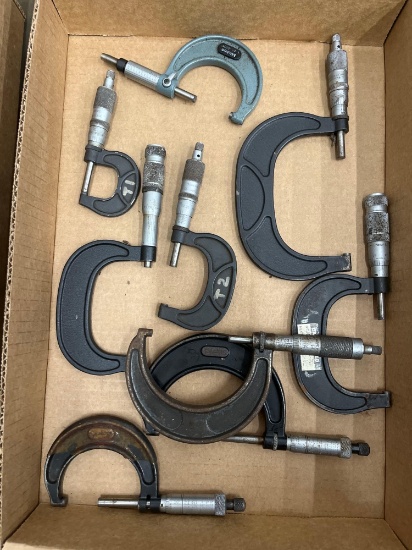 (9) Assorted Outside Micrometers