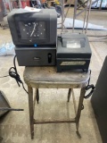 stool - time clock - receipt printer