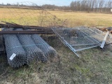 (3) Roll Of New 14ft Chain Link Fence and Gates * FENCE AND GATES ONLY PIPE AND OTHER METAL NOT