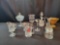 Silver overlay creamer and sugar, spooner, AW rootbeer mug, lead crystal pinwheel and more