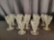 10 Heisey goblets and 2 low footed glasses