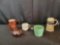 German Detroit Michigan stein, McCoy mug, shaving mug, Brown betty tea pot