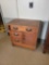 Antique 3 drawer/ 1 door wash stand on casters