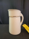 Villeroy and Boch Mettlach Large Wash Pitcher Art Deco Beige Gold Germany