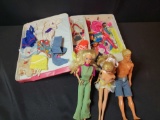 Mattel Barbie 1966 and 1968 dolls, case and accessories