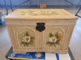 Decorative modern floral painted trunk