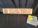 Hoppes metal gun care products metal shelf top sign