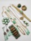 Vintage Art Deco Jadeite glass jewelry: necklaces, bracelets, earrings