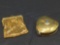 Antique Arts & Crafts brass heart shaped jewelry box