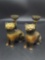 Pair of Lindys Kat Lamps Seated cats as-is need repairs