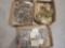 3 boxes of metal pins and jewelry making accessories