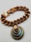 Vintage 1950s Matisse enamel fob copper bracelet