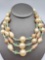 Vintage 3 tier faux pearl & crystal beaded necklace by Vendome
