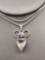 Vintage sterling silver necklace, gemstone