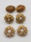 (3) vintage Miriam Haskell brass & pearl earrings