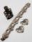 Vintage sterling bracelet, earrings & perfume bottle