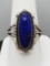 Gorgeous Yazzie sterling silver & lapis ring, size 9