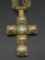 Vintage Freirich Cross pendant with quadruple chain