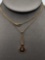 Antique 10k gold lavaliere necklace. chain is gold filled