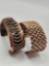 (2) vintage copper cuff bracelets