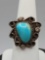 Vintage sterling silver & turquoise ring, size 6