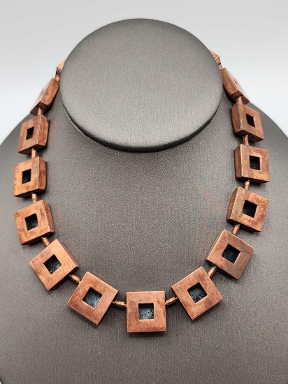 Vintage Renoir copper link necklace