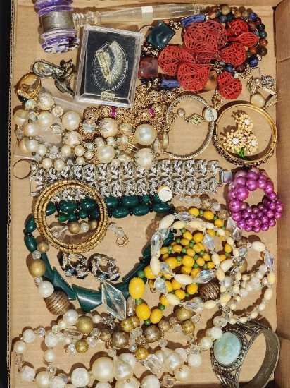Costume Jewelry and Craft Box Lot