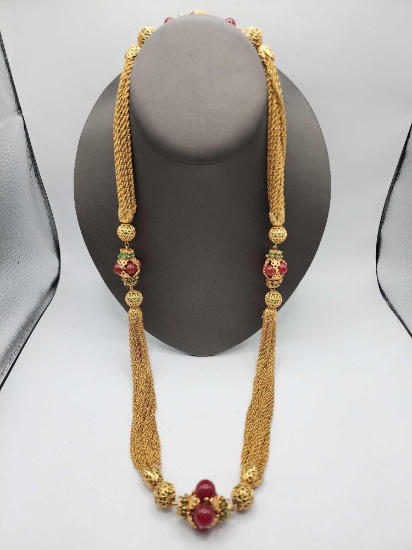 Vintage Vendome jeweled chain necklace
