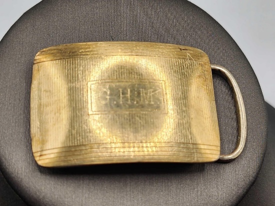 Vintage 14k gold over sterling silver belt buckle