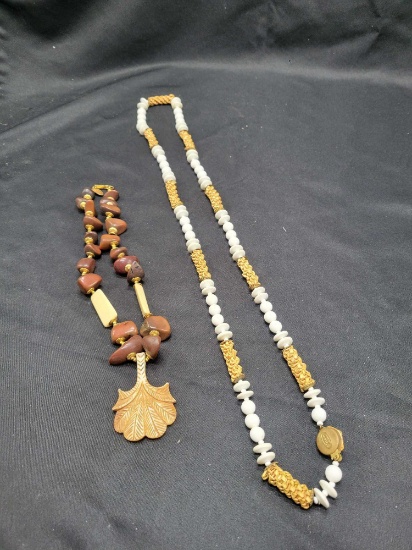 Pair of vintage Miriam Haskell necklaces