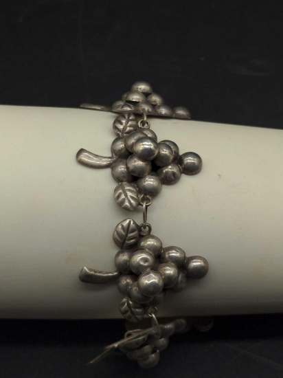 Sterling Silver Grapes bracelet Mexico