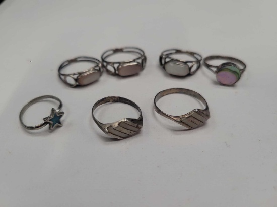 Silver Mexico rings