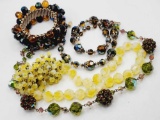 Vintage crystal beaded jewelry: necklaces, bracelets