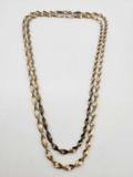 (2) Vintage sterling silver chain necklaces