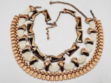 (3) vintage copper necklaces