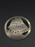 Sterling Silver Sailboat Ship Pin