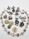 Sterling silver jewelry lot, 93.5 grams