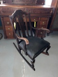 Oak Nail Trimmed Rocking Chair