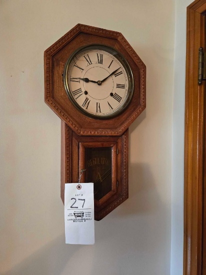 Ansonia "A" Long Drop Regulator Wall Clock