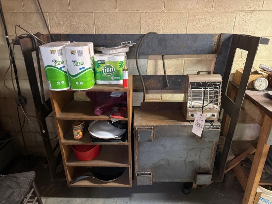 large metal cart in basement. please bring help to load