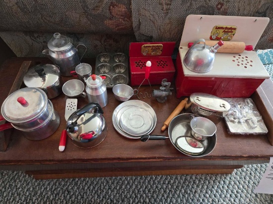 Planters Peanut Tin, Little Orphan Annie Cookset, Miniature Cookware