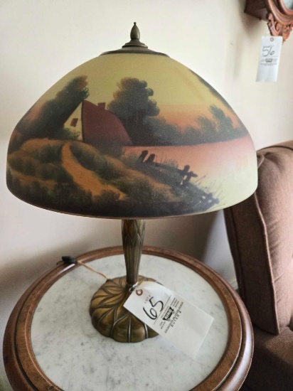 Jefferson Lamp w/ Hand Painted Shade