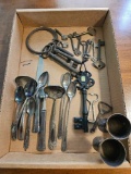 Assortment of Skeleton Keys, Silver Plated Flatware & Goblets