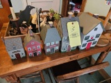 Wooden House-Themed Canister Set & Small Stands
